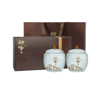 狮峰牌 2023新茶 高山头采 明前特级龙井绿茶 茶叶礼盒 木盒200g
