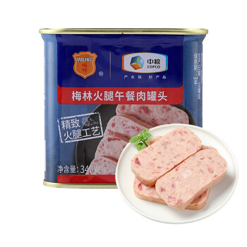 梅林火腿午餐肉罐头早餐火锅搭档 340g 中粮出品(新老包装交替发货）