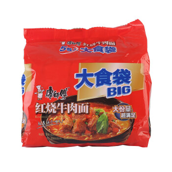 康师傅(食品) 大食袋big袋红烧牛肉面 145g*5包