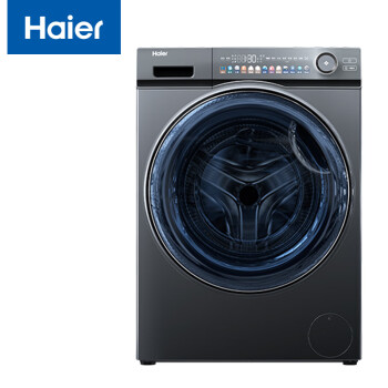 海尔（Haier）滚筒洗衣机全自动家电  以旧换新 智能投放  10公斤晶彩大屏   除菌除毛洗   EG100MATESL6【专】
