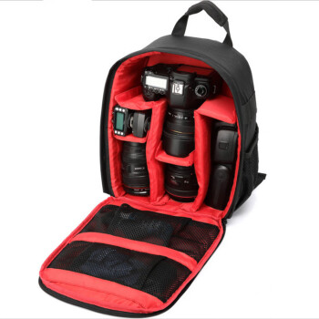 Fly-Leaf  TUNO数码单反相机包大容量防水轻便户外男女小背包双肩摄影包 红色