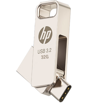 惠普（HP）32GB Type-C USB3.2 Gen1 手机电脑U盘x206c 全金属双接口 多功能学习办公优盘