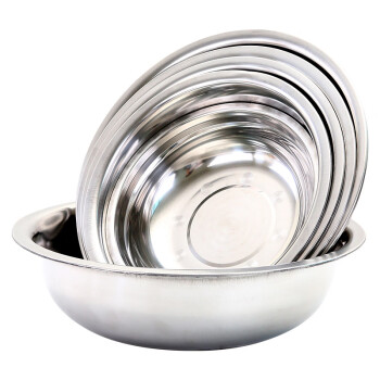 金伟利（JWL）不锈钢盆 和面盆圆形厨房家用加深加厚盆汤盆打蛋洗菜盆60cm