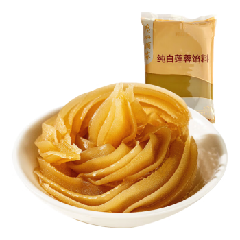 广州酒家利口福 纯白莲蓉馅500g 月饼包子糕点莲蓉包蛋黄酥吐司面包 烘焙DIY材料