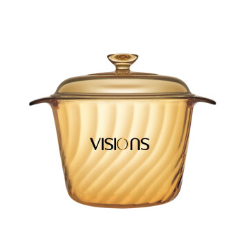 VISIONS康宁 晶炫系列透明锅可视化琥珀色玻璃汤锅3.5L VS-35-TR-E/KZ