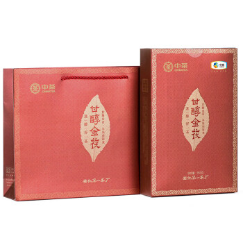 中茶 甘醇金茯 安化黑茶 手筑茯砖茶 金花茯茶 茶叶 礼盒装950g