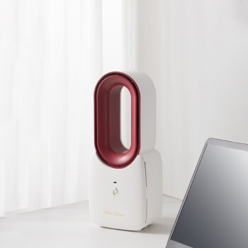 米贝丽（mibeli） 无叶冷暖风机速热小型桌面取暖器家用卧室冷暖两用 NF01 白红