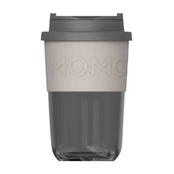 MOMOCONCEPT 塑料杯水杯女高颜值便携冰拿铁咖啡随行杯380ml 50%灰 商用