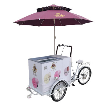 绿科 马克冰淇淋花车移动式售卖雪糕商用冰箱水果冰棍展示柜