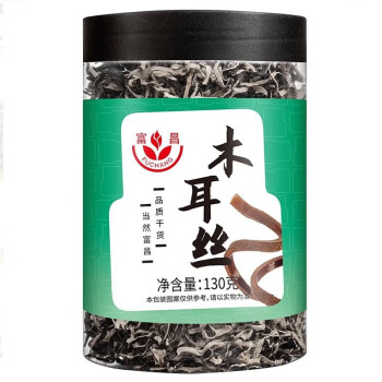 富昌食品 木耳丝130g/罐 黑龙江黑木耳特产煲汤火锅 5罐起售