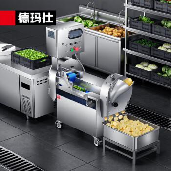 德玛仕（DEMASHI）商用切菜机 切片切丁切丝全自动 多功能切片机蔬菜土豆切菜机 DQC101 220V（工程款）