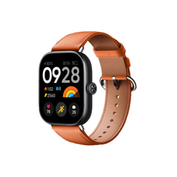 小米（MI）Redmi Watch4 红米智能手表 典雅黑+真皮表带(赤霞橙) 蓝牙通话 手环 旋转表冠 NFC运动模式