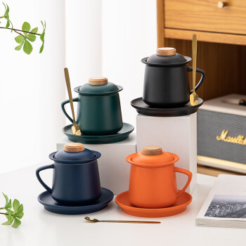 蒋莱（JANLA）榜眼堂创意泡茶杯简约办公室陶瓷杯实用 绿色 其他颜色联系客服
