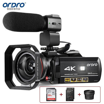 欧达 AC3旗舰版 高清4K摄像机数码摄影机便携DV录像机红外夜视30倍变焦APP实时查看家用会议旅游