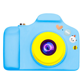 C&C 儿童相机数码卡通照相机儿童节礼物玩具运动摄像头仿真单反复古小单反照相机天蓝色