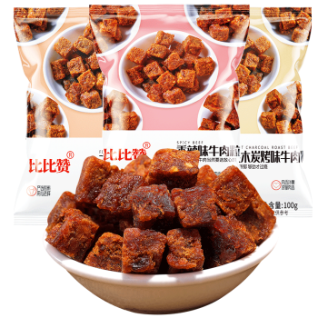 比比赞（BIBIZAN）牛肉粒100g【五香味】肉干肉脯办公室解馋网红小吃休闲零食品