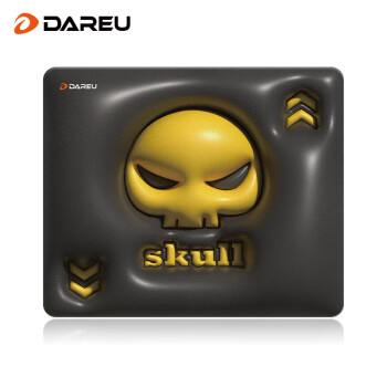 达尔优（dareu）PE-S363骷髅光伏玻璃膜专业电竞游戏鼠标垫中小号 360*300*3mm电脑办公键盘桌垫黑色