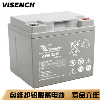 VISENCH蓄电池 UPS电源 铅酸免维护蓄电池6FM38 12V38AH  EPS 直流屏专用