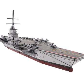 得力航空母舰立体拼图74560 益智3D立体拼图玩具 军事题材手工拼装仿真模型