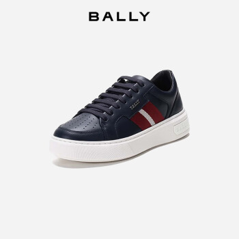 巴利（BALLY）男士运动鞋墨蓝色红白色条纹6237761 9/43