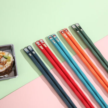 利瑞芬日式风格筷子厂家家用高颜值分餐指甲筷国潮家庭滴胶筷