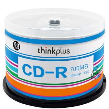 联想 CD-R 光盘/刻录盘 52速700MB 办公系列 桶装50片 空白光盘