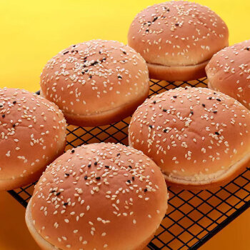 天宇米朵 居家自制早餐汉堡包面包胚简约袋装汉堡胚 短保 汉堡胚6对/件 DP