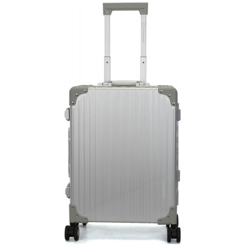 瑞世（SUISSEWIN）铝镁合金旅行箱拉杆箱 男女万向轮托运行李箱SN1195 24英寸 银色