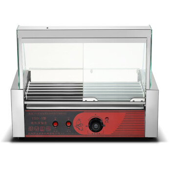 达之王 烤肠机 小型七管全自动烤肠机火腿热狗机烤肠机带玻璃罩 +带门  七管