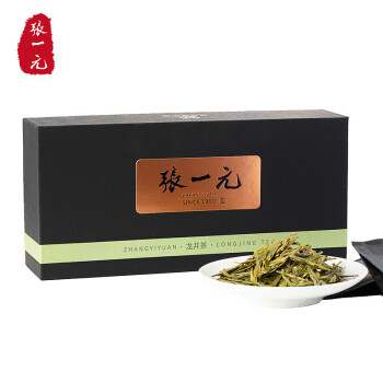 张一元茶叶绿茶(尚品)龙井茶新茶春茶浓香耐泡龙井特级80g礼盒装
