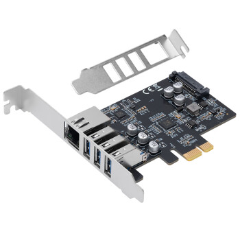 魔羯 MOGE 台式机内置PCI-E自适应千兆有线网口 带USB3.0以太网口扩展卡 千兆网口USB3.0转接卡 MC2046
