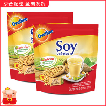 泰国原装进口Ovaltine 阿华田SOY速溶豆浆粉 28g*13包  营养早餐豆奶 豆奶粉364克*2袋