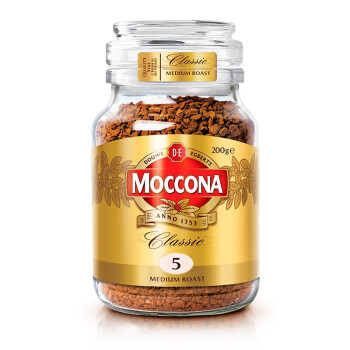 摩可纳经典5号中度烘焙冻干速溶咖啡 黑咖啡无添加糖200g/瓶