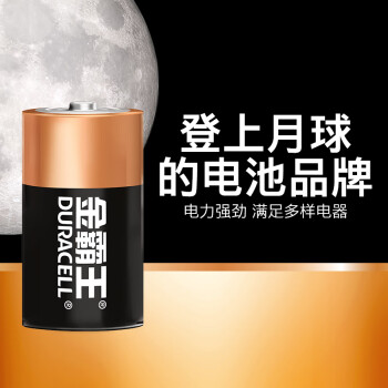 金霸王(Duracell)1号电池2粒装大号电池一号碱性适用于煤气燃气灶/热水器/收音机/电子琴等 LR20