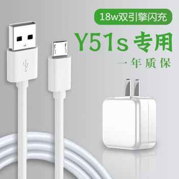 博联仕适用vivoy51s充电器头vivoy51s18w瓦双引擎闪充手机快充插头2米