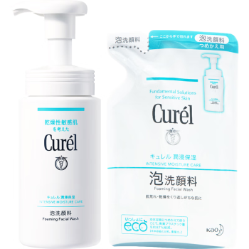 珂润（Curel）保湿洁颜泡沫150ml+130ml 氨基酸洗面奶 男女通用 成毅代言 礼物