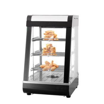 艾士奇（AISHIQI）保温柜展示柜 食品陈列柜蛋挞面包蛋糕柜 台式小型加热恒温箱 ASQ-60K 0.38米黑色