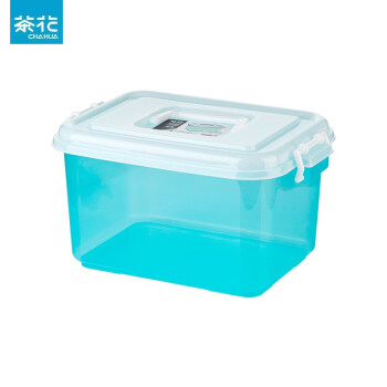 茶花 手提塑料收纳箱2822加厚小收纳箱整理箱8.5L 蓝色/粉色 单位：个