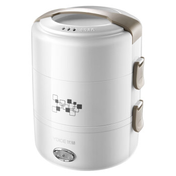 优益（Yoice）Y-DFH16电热饭盒白色三层304不锈钢内胆恒温PTC加热