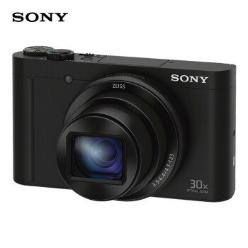索尼（SONY）DSC-WX500 数码相机（1820万有效像素 3英寸180度可翻转屏 30倍光学变焦 Wi-Fi分享上传）黑色