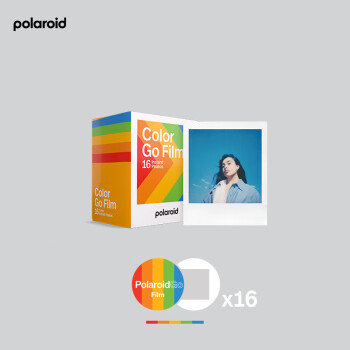 宝丽来（Polaroid）PolaroidGo 一次成像相纸 白色边框彩色胶片 16张 双包装（Go相机适用）