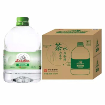 崂山 矿泉水（Laoshan）山泉饮用水4桶*3.78L/箱
