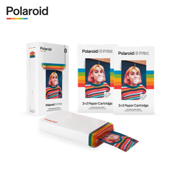 宝丽来（Polaroid）Hi·Print 2×3”便携式手机照片打印机 彩色热升华无线蓝牙连接 套装二(含相纸盒*2盒40张)