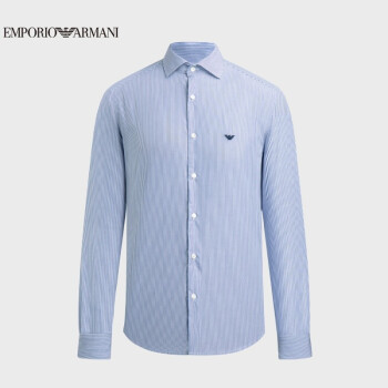 阿玛尼emporio armani奢侈品男装21秋冬ea男士棉质衬衫 8n1cd4-1nb1z