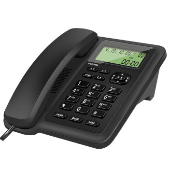 飞利浦 电话机座机 固定电话 办公家用 双接口 免电池 CORD281A黑色