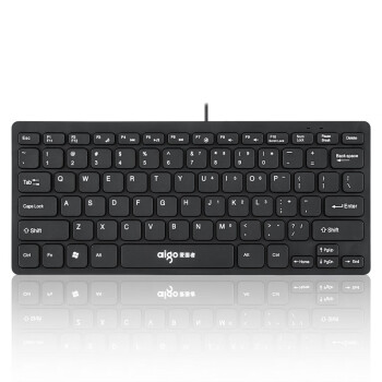 爱国者W922 巧克力小键盘 有线电脑笔记本 外接小型游戏办公家用 薄USB键鼠打字 单键盘 黑色