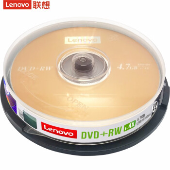 联想 DVD+RW 空白光盘/刻录盘 1-4速4.7GB 台产档案系列 桶装10片 可擦写 可重复刻录
