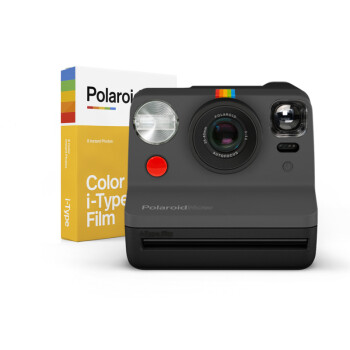宝丽来（Polaroid）Now拍立得 一次成像 复古经典 自动对焦式胶片相机 黑色套装一（含i-Type彩色胶片8张）