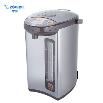 象印（ZO JIRUSHI）电水壶五段控温微电脑可定时 家用办公4L容量 CD-WDH40C-HM(灰色)