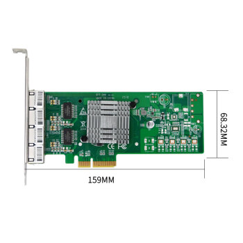 eip控汇 intel i350芯片千兆4网口网卡PCI-E X4服务器机器视觉工业相机扩展卡网络适配器EFT-149